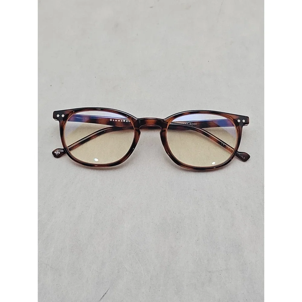 EUC Gamma Ray Optics OG-010-TOR1 Tortoise Slim Vintage Blue Light Glasses